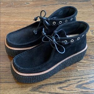 Coach Runway sz 9 / 9.5 black suede booties